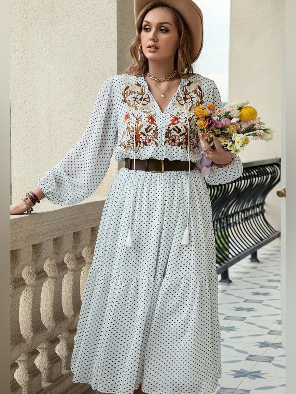 Miss Kelly Embroidered Maxi Dress Small NWT